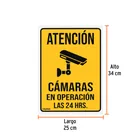 Letrero de señalización 'CÁMARAS EN OPERACIÓN', 25 x 34 cm 2