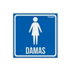 Letrero de señalización 'DAMAS', 19 x 19 cm, TRUPER 1