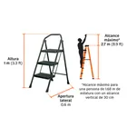 Escalerilla tubular, plegable, 3 peldaños, TRUPER 4