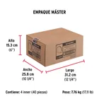 Bolsa con 10 abrazaderas sin fin # 6, 1/2 - 3/4', FIERO 9