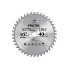 Disco sierra 10' para madera, 40 dientes centro 1', PRETUL 1