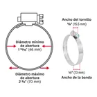 Bolsa con 5 abrazaderas sin fin #36, 1-13/16 - 2-3/4', FIERO 5