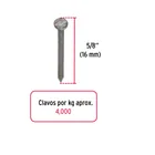 Bolsa con 1 kg de clavos alfilerillos de 5/8' con cabeza 2