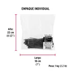 Bolsa con 1 kg de clavos para concreto negros 3-1/2', FIERO 3
