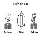Juego de 3 puntas extractoras de tornillos, TRUPER 4