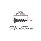 100 pijas #8 x 3/4'cabeza plana phillips multiusos 3