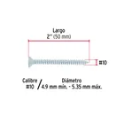 Bolsa 150 pijas para lámina cabeza plana #10 x 2', FIERO 3