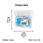 Bolsa 150 pijas para lámina cabeza plana #10 x 1-1/2', FIERO 6