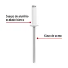 Bolsa c/50 remaches 1/8'x3/8' blancos de aluminio, ala 1/4' 2