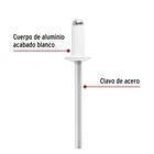 Bolsa c/50 remaches 5/32'x1/4' blancos aluminio, ala 5/16' 2