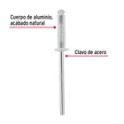 Bolsa con 50 remaches 1/8' x 5/16' de aluminio, ala 1/4' 2