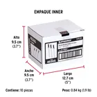 Bolsa c/50 remaches 5/32'x3/8' negros de aluminio, ala 5/16' 6