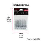 Bolsa con 6 taquetes arpón 3/8' x 2-3/4', FIERO 5