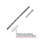 Kit de 20 taquetes 3/16' con pijas #6 y 1 broca 3/16', FIERO 2