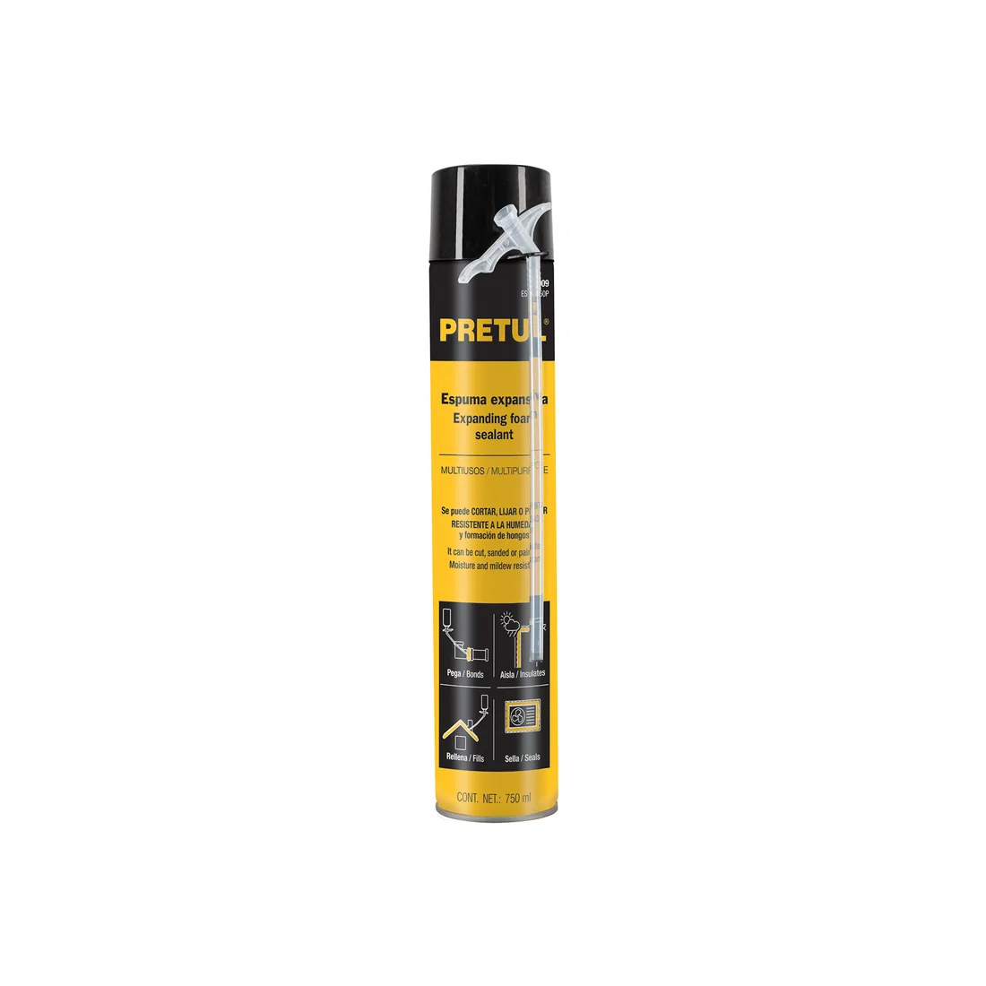 Espuma expansiva de poliuretano, 750 ml, PRETUL