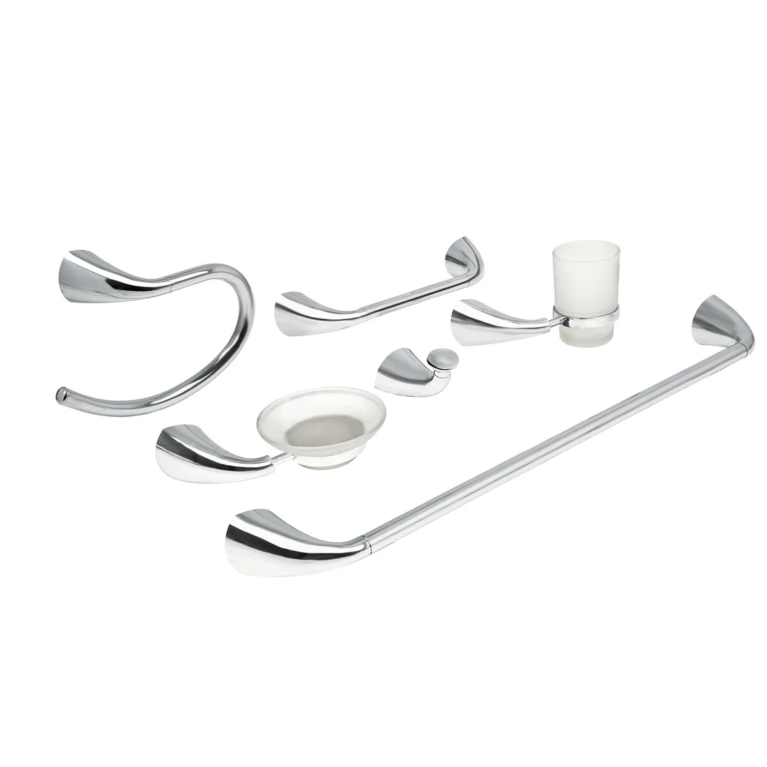Juego de 6 accesorios para baño metálicos, FOSET AERO