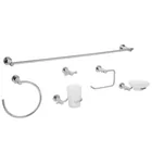 Juego de 6 accesorios para baño acabado cromo, FOSET ELEMENT 1