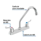 Mezcladora 8' fregadero, ABS, cuello largo, palanca, BASIC 2