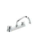 Mezcladora 8' fregadero cromo, cuello corto,hexagonal, BASIC 1