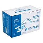 Mezcladora 4' para lavabo, cuello tubular, manerales cono 5