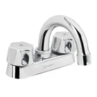 Mezcladora 4' para lavabo, cuello curvo, cartucho cerámico 1