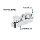 Mezcladora 4' lavabo, ABS, hexagonal, BASIC 2