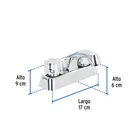 Mezcladora 4' lavabo, ABS, hexagonal, BASIC 4