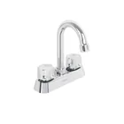 Mezcladora 4' lavabo, ABS, cuello bar, hexagonal, BASIC 1