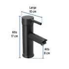 Monomando corto negro para lavabo, FOSET TÚBIG 3