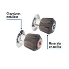 Juego de 2 manerales acrílico humo para regadera, BASIC 2