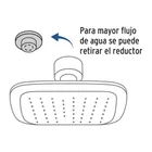 Regadera cuadrada 8', ABS, con brazo y chapetón, cromo, AERO 2