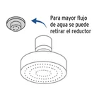 Regadera redonda 4-1/4' brazo y chapetón de acero, BASIC 2