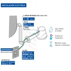 Regadera eléctrica, 4 temperaturas, 14.5cm, azul, FOSET 4