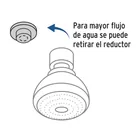 Regadera redonda de ABS 2-1/2' gris-cromo sin brazo, BASIC 2