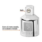 Adaptador para matraca de cuadro 3/4' a cuadro 1/2', TRUPER 2