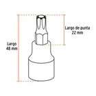 Juego de 10 dados cuadro 3/8' punta torx, estuche metálico 3