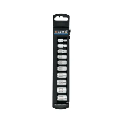 Juego de 10 dados cuadro 1/4' mm, TRUPER