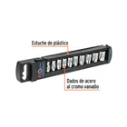Juego de 10 dados cuadro 1/4' mm, TRUPER 2