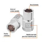 Dado de 13 mm, 6 puntas, cuadro 1/2', TRUPER 2