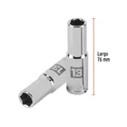 Dado largo de 13 mm, 6 puntas, cuadro 1/2', TRUPER 3