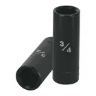 Dado largo impacto de 3/4', 6 puntas, cuadro 1/2', TRUPER 1