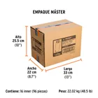 Dado largo impacto de 3/4', 6 puntas, cuadro 1/2', TRUPER 7