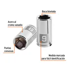 Dado de 9 mm, 6 puntas, cuadro 1/4', TRUPER 2