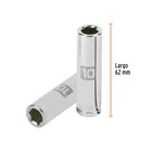 Dado largo de 10 mm, 6 puntas, cuadro 3/8', TRUPER 3