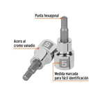 Dado punta hexagonal de 5 mm, cuadro 3/8', TRUPER 2