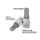 Dado punta hexagonal de 3/8', cuadro 3/8', TRUPER 2