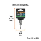 Dado punta torx T-30, cuadro 3/8', TRUPER 5