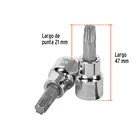 Dado punta torx T-45, cuadro 3/8', TRUPER 3