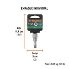 Dado punta torx T-50, cuadro 3/8', TRUPER 5