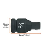 Extensión de impacto con cuadro de 1/2', largo 2', TRUPER 3